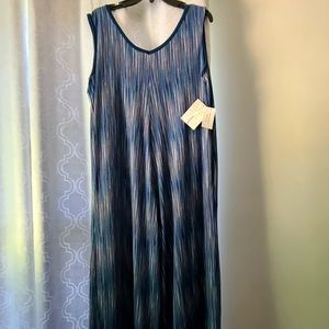 Lularoe Natalie L Multi- colored Striped Jumpsuit